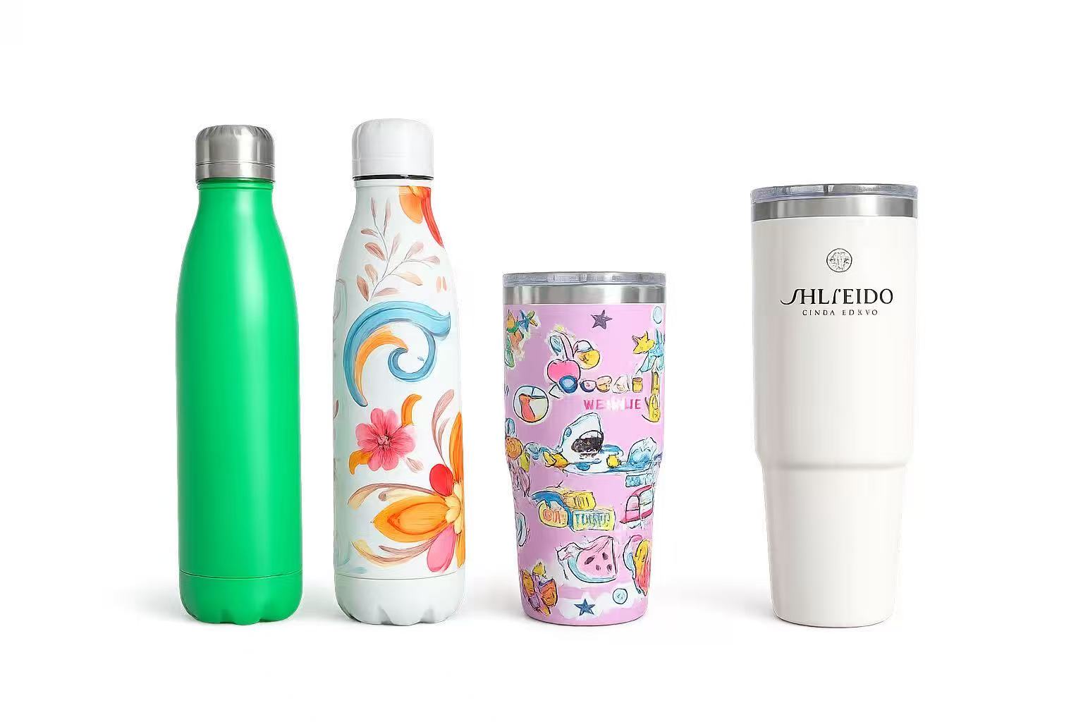 OEM stainless steel tumblers and bottles with custom printing