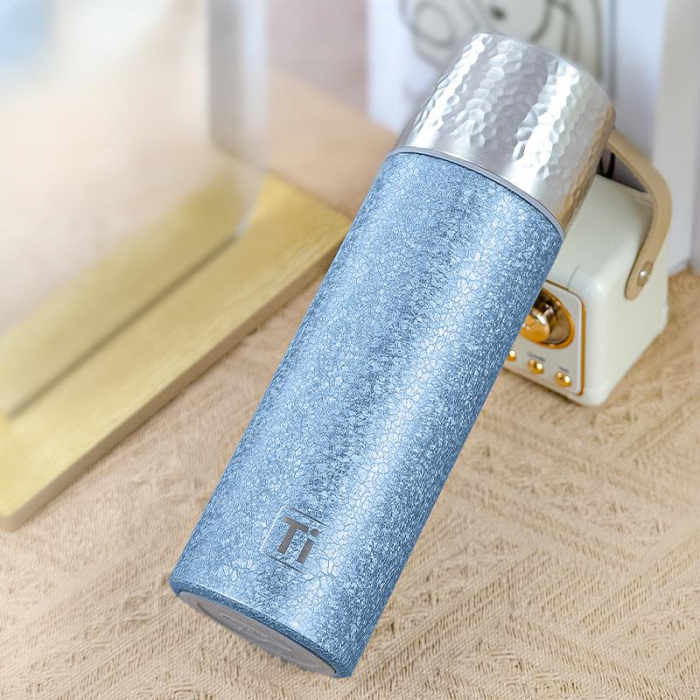 Wholesale Luxury Engraved Custom logo Double-layer Classic Pure Titanium Vacuum Insulated Cups for Business product image