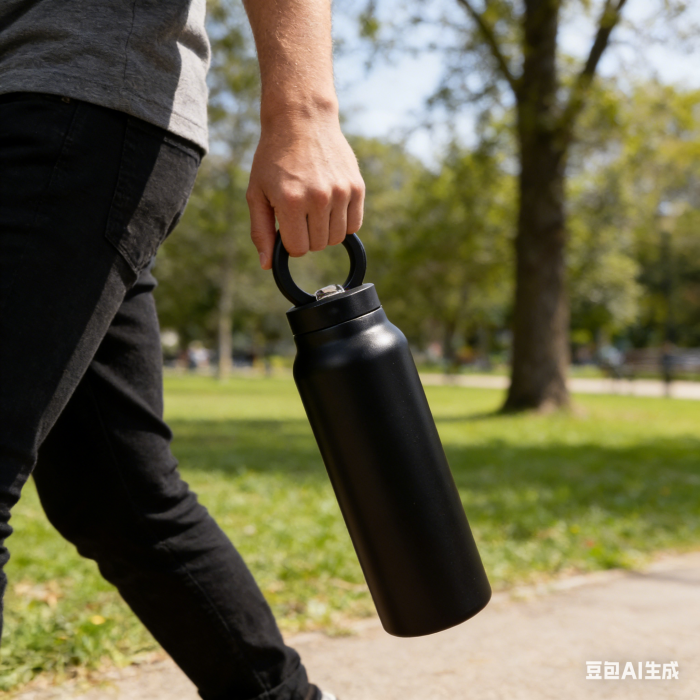Wholesale Magnetic Sports Bottles of 800 ml Vacuum Insulated Stainless Steel with Mobile Phone Holders for Convenient Use product image